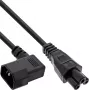 InLine® tinklo kabelis, C14 lizdas kampinis į C5 kištuką, juodas, 2m