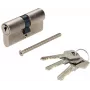 PSG 63.63030.MN Euro profilio dvigubas cilindrinis spynos mechanizmas, masyvus žalvaris, satino nikelis, 30/30 mm, 3 raktai
