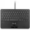PERIX PERIBOARD-427 H DE laidinis USB mini klaviatūra su integruotu trackball ir foniniu apšvietimu, juoda