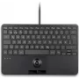 PERIX PERIBOARD-427 H DE laidinis USB mini klaviatūra su integruotu trackball ir foniniu apšvietimu, juoda
