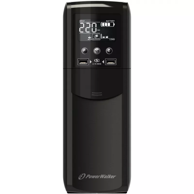 PowerWalker VI 800 CSW Line-Interactive UPS - 800VA/480W, 2 Schuko lizdai, AVR, USB