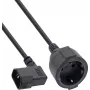 InLine® tinklo adapterio laidas IEC C14 į Schuko lizdą, 2 m, juodas