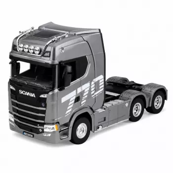 HUINA 32329 Scania 1:18 6 kanalų nuotolinio valdymo vilkikas pilkas sidabrinis
