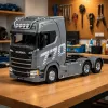 HUINA 32329 Scania 1:18 6 kanalų nuotolinio valdymo vilkikas pilkas sidabrinis
