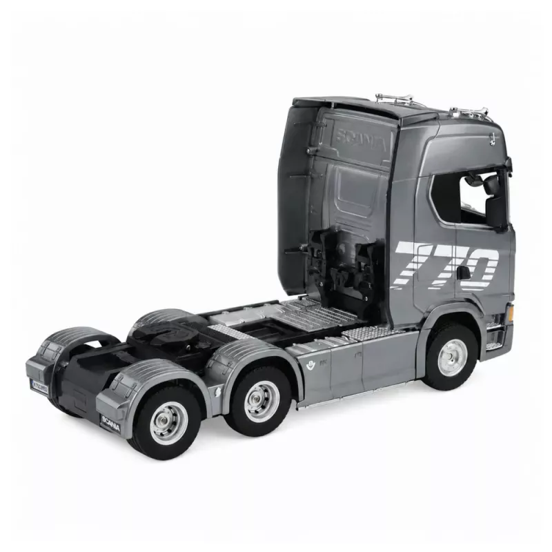 HUINA 32329 Scania 1:18 6 kanalų nuotolinio valdymo vilkikas pilkas sidabrinis