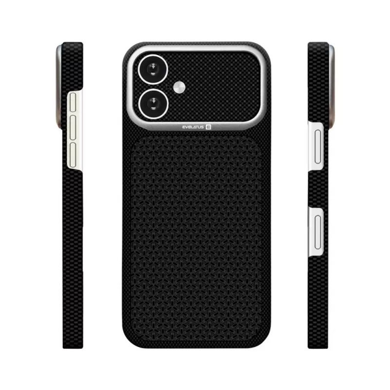 Evelatus Apple iPhone 16 Carbon Premium Edition MagSafe dėklas juodos spalvos