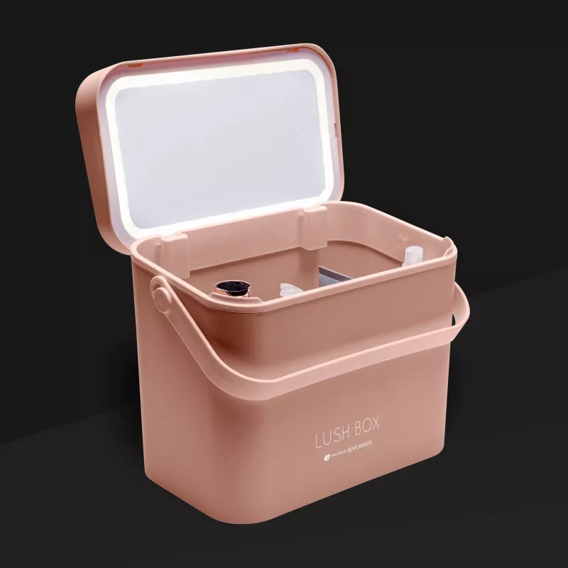Rio CSBL-EU/1,1 Kosmetinė dėžutė Large Lush Box – Aliuminio grožio dėžutė su pakeliamais padėklais ir užrakinamais užraktais, juoda