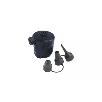 Outwell 651062 elektrinis oro siurblys - 12V DC / 230V AC, pripūtimas ir išpūtimas, 3 universalūs antgaliai, juodos spalvos