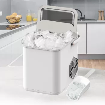 Maestro MR-821 ledo gaminimo aparatas 10-12 kg/24h, 2,2 L talpa, kulkų ledas, elektroninis valdymas, permatomas dangtis