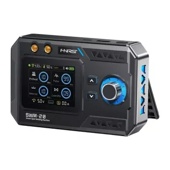 FNIRSI SWM-20 Rankinis taškinis suvirintuvas 800A didžiausia srovė, 99 lygių galios reguliavimas su 0,96 colio OLED ekranu, USB-C įkrovimas, įmontuota 6000mAh baterija, nešiojamas rankinis suvirinimo aparatas 18650/26650/32650 baterijų paketų surinkimui