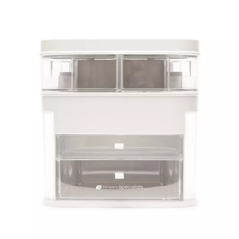 Rio CSSM-EU/1,2 Beauty Box kosmetikos dėžutė su konsoliniais padėklais ir raktu užrakinama