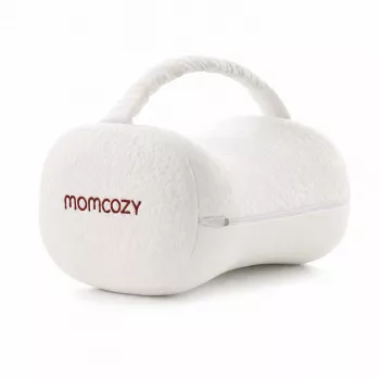 Momcozy EP001 Ergonominė atminties putų pagalvėlė po keliais šoniniam miegui, kreminės baltos spalvos