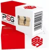 PSG 63.63030.MM žalvarinis euro profilio dvigubas cilindras 30/30 mm
