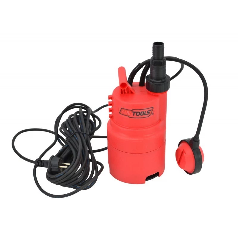 AWTOOLS AW85000 Povandeninis purvinų vandenų siurblys 750W 12500L/h 8m pakėlimo aukštis su plūdiniu jungikliu ir daugiafunkciu adapteriu