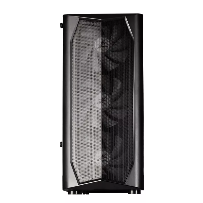 Zalman N4 Rev.1 Mid-Tower ATX korpusas su 6 ARGB ventiliatoriais, grūdintu stiklu, juodas