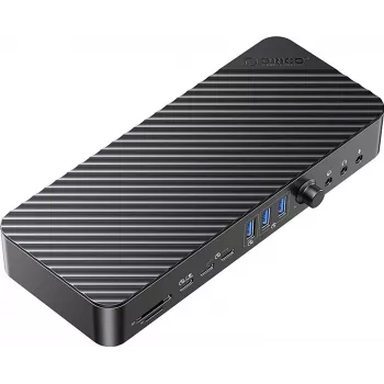 ORICO DKA22-V1-EU-BK-EP USB-C 10Gbps DisplayLink dokavimo stotis su 4x 4K@60Hz ekranais ir 60W Power Delivery