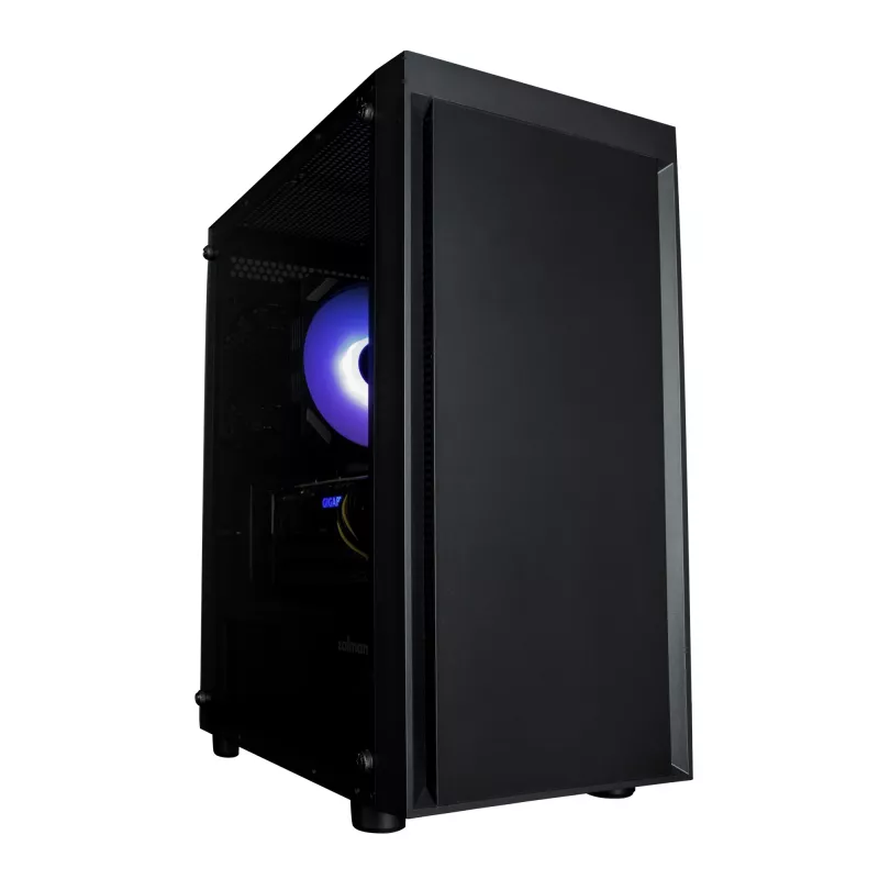 Zalman T3 PLUS mATX Mini bokšto kompiuterio korpusas, juodas, akrilo langelis, 2 ventiliatoriai