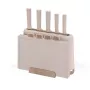 MEO MR-1412-BEIGE MAESTRO Peilių rinkinys su pjaustymo lentelėmis ir stovu, 5 peiliai, 2 lentelės, smėlio spalvos
