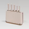 MEO MR-1412-BEIGE MAESTRO Peilių rinkinys su pjaustymo lentelėmis ir stovu, 5 peiliai, 2 lentelės, smėlio spalvos