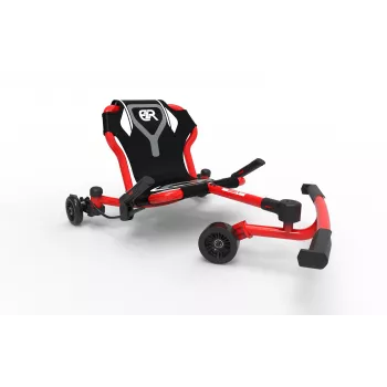EzyRoller Drifter X kojomis varomas dreifuojantis go-kartas vaikams nuo 4 iki 12+ metų, raudonas