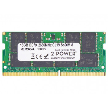 2-power 2P-4X70R38791 - 16 GB - 1 x 16 GB - DDR4 - 2666 MHz - 260 kontaktų SO-DIMM