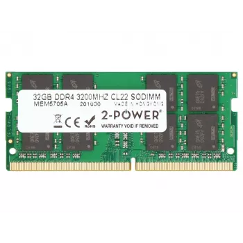 2-power 2P-KVR32S22D8/32 - 32 GB - 1 x 32 GB - DDR4 - 3200 MHz