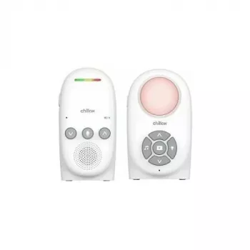 Chillax CB210 DECT skaitmeninis garso kūdikių monitorius su dvipusiu ryšiu, temperatūros jutikliu ir naktine lempute, baltas