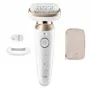 Braun Silk-épil 9 Flex SES9-011 3D epiliatorius, šlapias ir sausas, baltas/auksinis