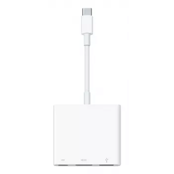 Apple MW5M3ZM/A Digital AV daugiafunkcis adapteris - USB-C į HDMI, USB-A, USB-C PD - 4K 60Hz - Sidabrinis