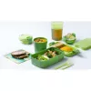 CURVER Lunch&Go stačiakampis maisto dubuo su stalo įrankiais 1,4 l žalias