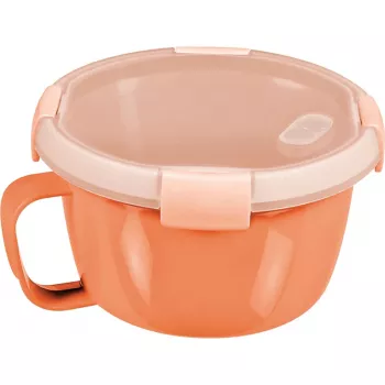 CURVER Smart To Go Mix Noodles maisto dubuo apvalus 0,9 l permatomas su žaliomis detalėmis, be BPA, nepralaidus, tinka mikrobangų krosnelei ir indaplovei