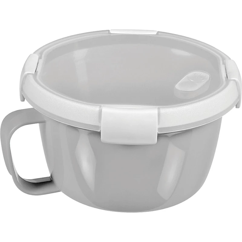 CURVER Smart To Go Mix Noodles maisto dubuo apvalus 0,9 l permatomas su žaliomis detalėmis, be BPA, nepralaidus, tinka mikrobangų krosnelei ir indaplovei