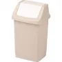 CURVER Click-it pedalų šiukšlių dėžė 9L smėlio spalvos 22,9 x 18,9 x 38,1 cm
