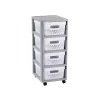 CURVER Infinity 4 skyrių ratukinė dėžė 11L 30x36x69cm pilka/balta