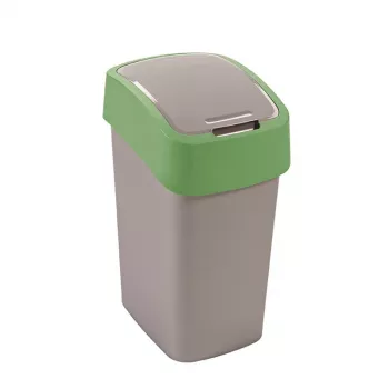 CURVER Flip Bin 9L šiukšlių kibiras sidabrinis/žalias