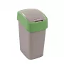 CURVER Flip Bin 9L šiukšlių kibiras sidabrinis/žalias