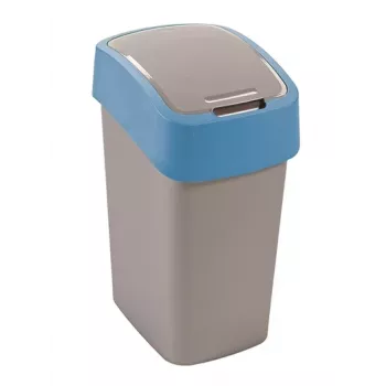CURVER Flip Bin 9L sidabrinis/mėlynas šiukšlių kibiras