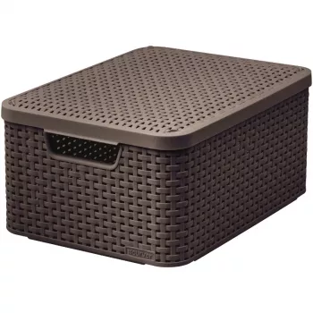 CURVER Style M daiktadėžė su dangčiu 39,3x29,3x18,7 cm Tamsiai ruda