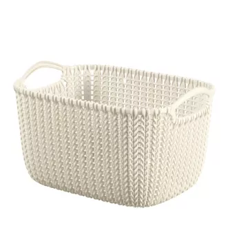 CURVER Knit Collection stačiakampė laikymo pintinė S 8L balta 30x22x17 cm