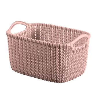 CURVER Knit XS stačiakampė laikymo pintinė 3L 25x18x14 cm rožinė