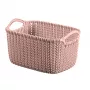 CURVER Knit XS stačiakampė laikymo pintinė 3L 25x18x14 cm rožinė