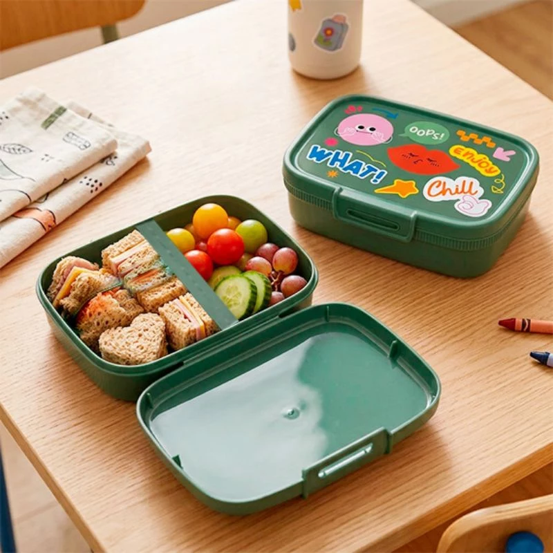 CURVER Snap Box stačiakampė maisto laikymo talpa su pertvara 1,8L žalia
