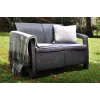 KETER Corfu sodo baldų rinkinys pilkas - 4 vietų sofa, 2 foteliai, kavos staliukas