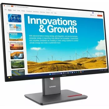 Lenovo ThinkVision P24qD-40 23,8 inch QHD IPS monitorius su USB-C 75W, HDMI, DP, reguliuojamo aukščio, juodas monitorius Lenovo Thinkvision P24QD-40