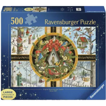 Ravensburger Didelių detalių dėlionė Singvögel im Winter (500 detalių)