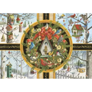 Ravensburger Didelių detalių dėlionė Singvögel im Winter (500 detalių)