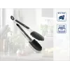 LEIFHEIT Virtuvinės ir grilio žnyplės 23 cm, nerūdijantis plienas su juodomis plastikinėmis rankenomis, fiksavimo mechanizmas, tinka plauti indaplovėje