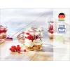 LEIFHEIT hermetinis stiklinis indas 370ml - sandarus maisto laikymo indas su vieliniu fiksatoriumi ir natūralaus kaučiuko tarpine, skaidrus stiklas, maisto konservavimui