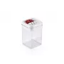 LEIFHEIT Fresh&Easy maisto laikymo indas 800ml, hermetiškas, sukraunamas, be BPA, permatomas su baltu/žaliu dangteliu