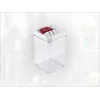 LEIFHEIT Fresh&Easy maisto laikymo indas 800ml, hermetiškas, sukraunamas, be BPA, permatomas su baltu/žaliu dangteliu